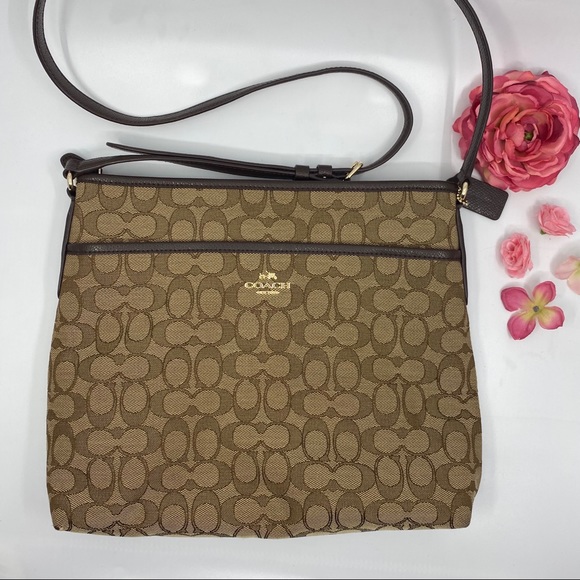Coach F55363 Outline Signature Zip File Crossbody - Picture 2 of 12